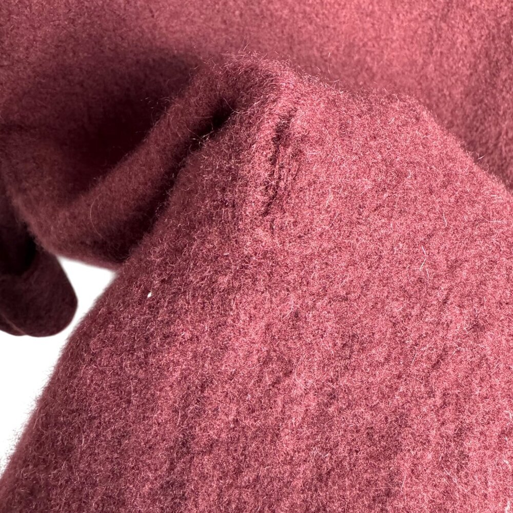 360 100% Cashmere Women's Medium Burgundy Open Cardigan Long Sleeve Sweater‎ - Picture 9 of 10